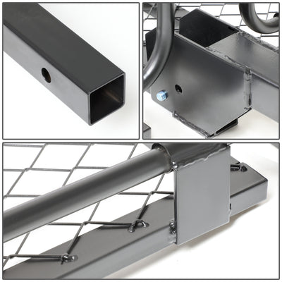 D-Motoring - Cargo Carrier - Luggage Box Carrier Rack - Fold-Up - 2 in. - Powdered Coated - Universal - 5
