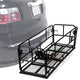 D-Motoring - Cargo Carrier - Luggage Box Carrier Rack - Fold-Up - 2 in. - Powdered Coated - Universal - 1