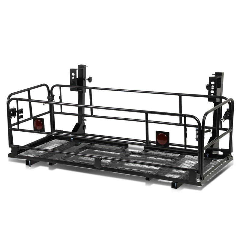 D-Motoring - Cargo Carrier - Cargo Basket Baggae - Dual Arm Fold-Up - Powdered Coated - Universal - 1
