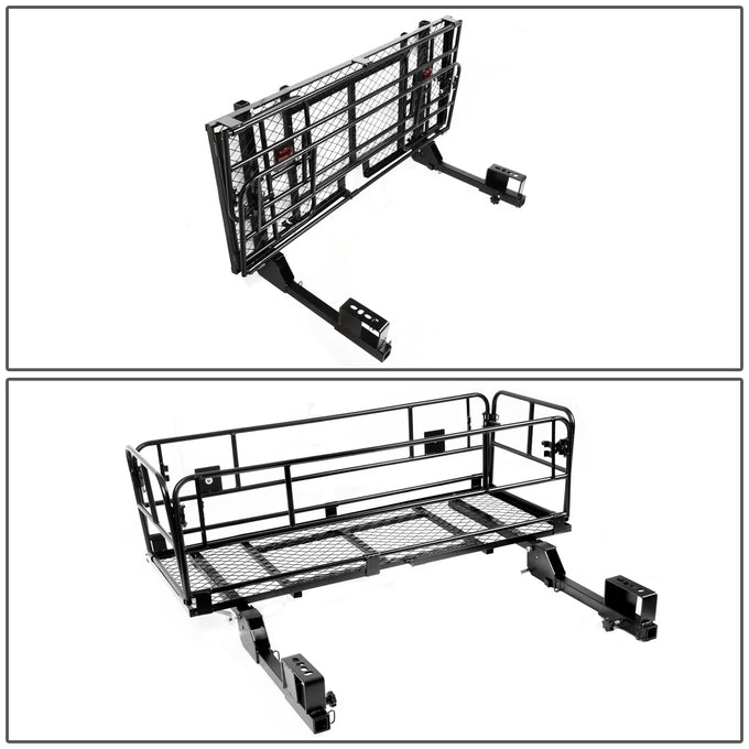D-Motoring - Cargo Carrier - Cargo Basket Baggae - Dual Arm Fold-Up - Powdered Coated - Universal - 3