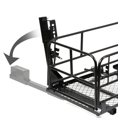 D-Motoring - Cargo Carrier - Cargo Basket Baggae - Dual Arm Fold-Up - Powdered Coated - Universal - 6