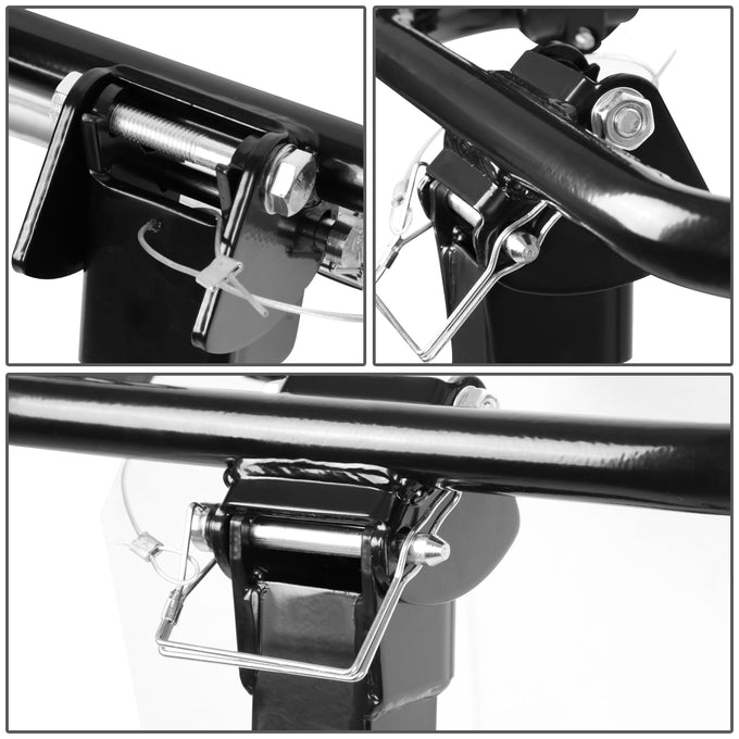 D-Motoring - Cargo Carrier - Bicycle Rack Carrier - Mount Rear Trailer - 2 in. - Powdered Coated - Universal - 4