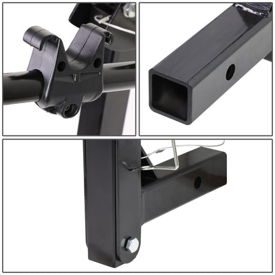 D-Motoring - Cargo Carrier - Bicycle Rack Carrier - Mount Rear Trailer - 2 in. - Powdered Coated - Universal - 5