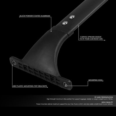 D-Motoring - 09-14 Nissan Murano Roof Rack Cross Bars - OEM Style - Aluminum - 2