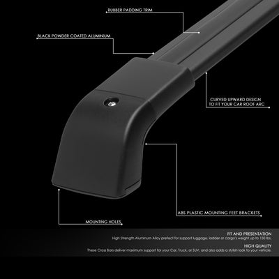 D-Motoring - 08-16 Nissan X-Trail Roof Rack Cross Bars - OEM Style - Aluminum - 2