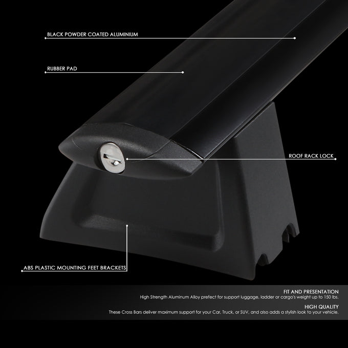 D-Motoring - Roof Rack Cross Bars - Aluminum - 11-18 Jeep Grand Cherokee - 2