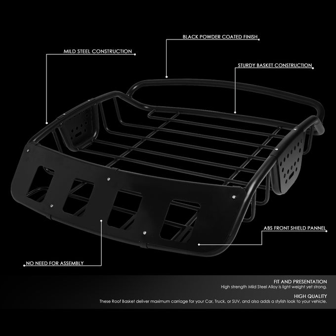 D-Motoring - Universal Roof Rack Cross Bars - Coated - Aluminum - 2