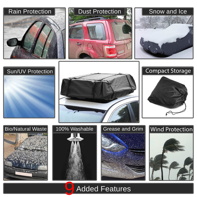 D-Motoring - Roof Top Rail Cargo Bag - Dirt Water Resistant - W/ABS Base - 2