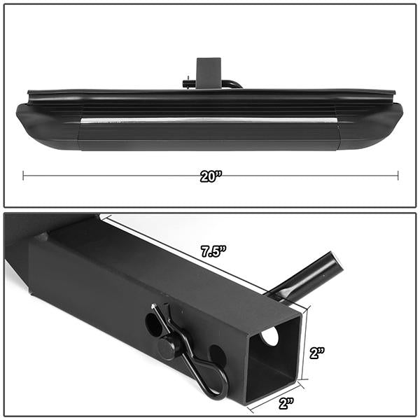 Square Towing Hitch Step Bar <br>21 in. Long Bar