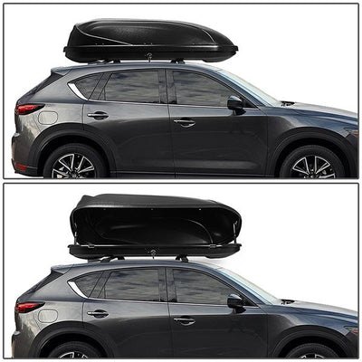 17-18 Mazda CX-5 Roof Rack Cross Bar - OEM Style - W/Keys+Cargo Box - Aluminum - 10