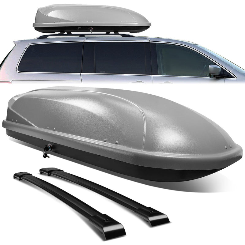 05-10 Honda Odyssey Roof Rack Cross Bar - OEM Style - W/Keys+Cargo Box - Aluminum - 1