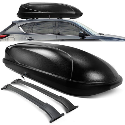 15-18 Escalade Yukon Tahoe Roof Rack Cross Bar - OEM Style - W/Keys+Cargo Box - Aluminum - 1