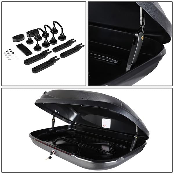 Universal Roof Rack Cross Bar - W/Lock+Cargo Box - Aluminum - 6