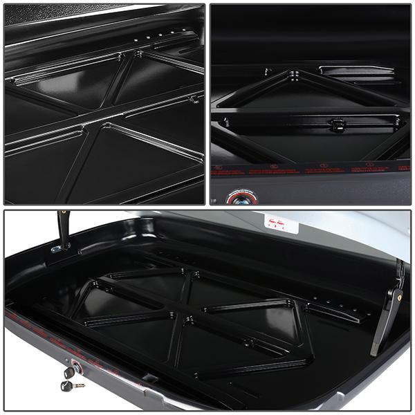 Universal Roof Rack Cross Bar - W/Lock+Cargo Box - Aluminum - 4
