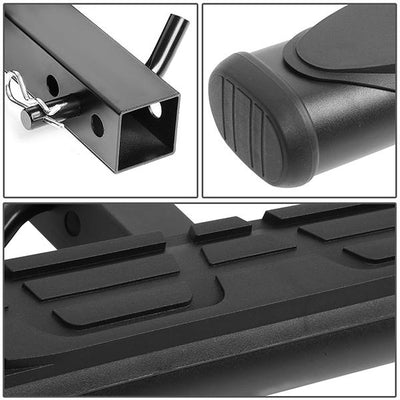 Universal Hitch Step - 2 in.  - Receiver Rear Bumper Trailer - 26 in.  Wide X 4 in. Oval - PT-ZTL-8102-BK - 3