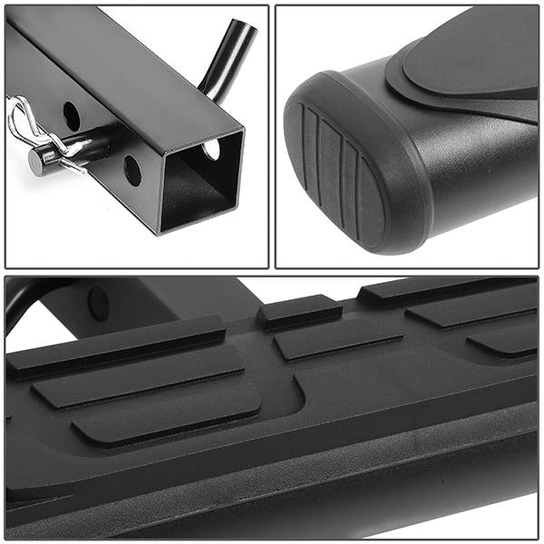 Universal Hitch Step - 2 in.  - Receiver Rear Bumper Trailer - 26 in.  Wide X 4 in. Oval - PT-ZTL-8102-BK - 3