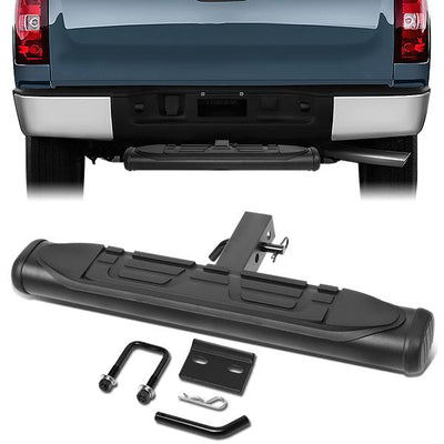 Universal Hitch Step - 2 in.  - Receiver Rear Bumper Trailer - 26 in.  Wide X 4 in. Oval - PT-ZTL-8102-BK - 1