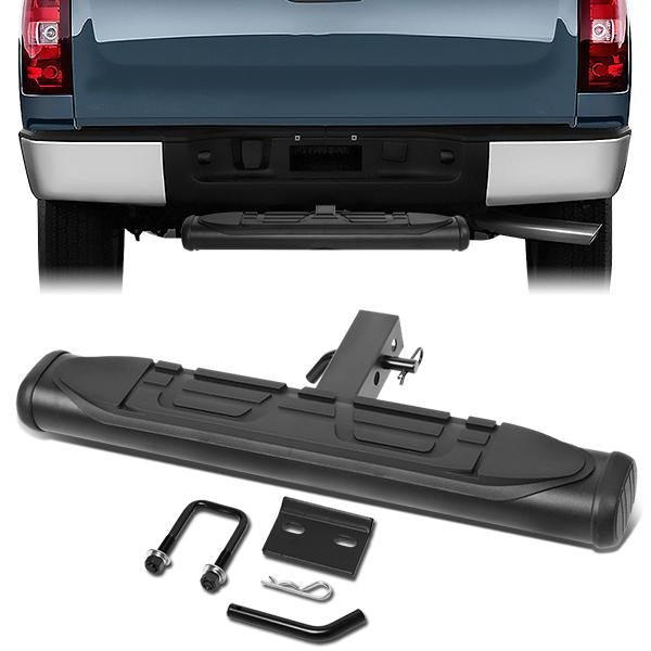 Universal Hitch Step - 2 in.  - Receiver Rear Bumper Trailer - 26 in.  Wide X 4 in. Oval - PT-ZTL-8102-BK - 1