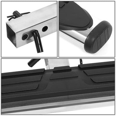 Universal Hitch Step - 2 in.  - Receiver Rear Bumper Trailer - 26 in. Wide X 4 in. Oval - PT-ZTL-8102-SS - 3