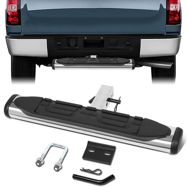 Universal Hitch Step - 2 in.  - Receiver Rear Bumper Trailer - 26 in. Wide X 4 in. Oval - PT-ZTL-8102-SS - 1