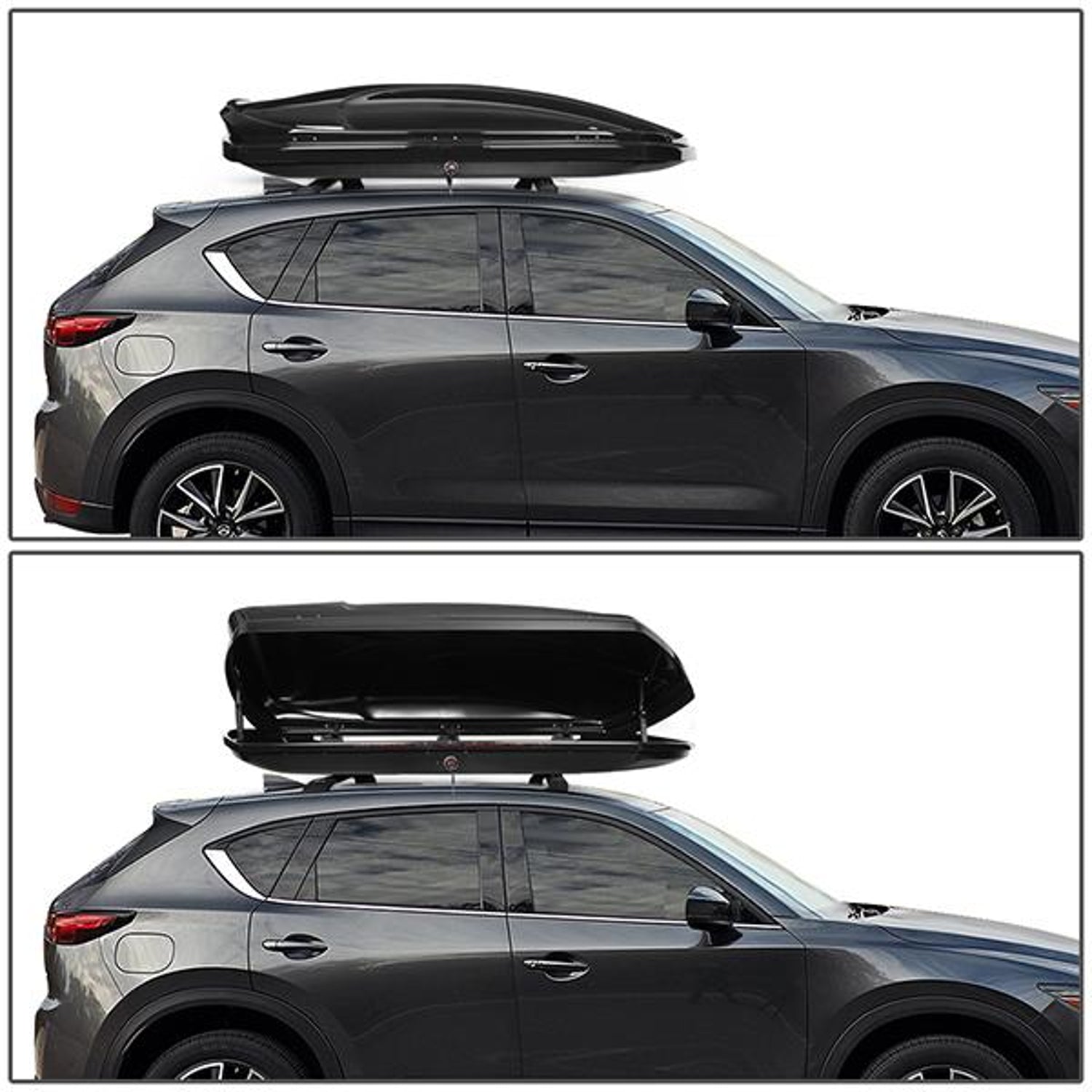 Black Aluminum Roof Rack Cross Bar Storage Box17-18 Mazda CX-5 – CA ...