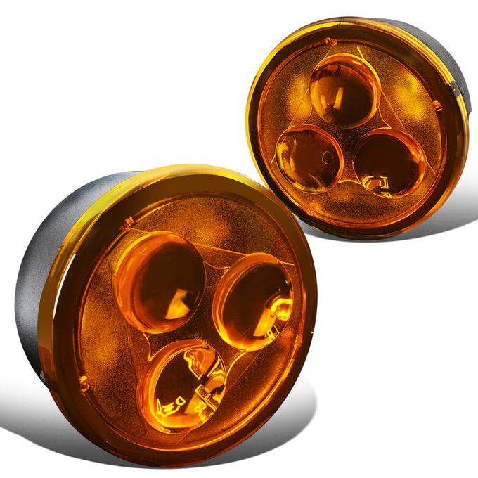 D-Motoring - 07-18 Jeep WranglerFog Lights - Front LED Turn Signal Light - Amber Lens - Plug-n-play - Pair - 1