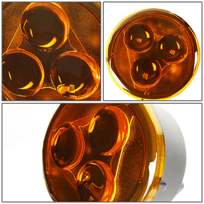 D-Motoring - 07-18 Jeep WranglerFog Lights - Front LED Turn Signal Light - Amber Lens - Plug-n-play - Pair - 4