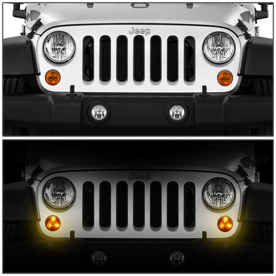 D-Motoring - 07-18 Jeep WranglerFog Lights - Front LED Turn Signal Light - Amber Lens - Plug-n-play - Pair - 7