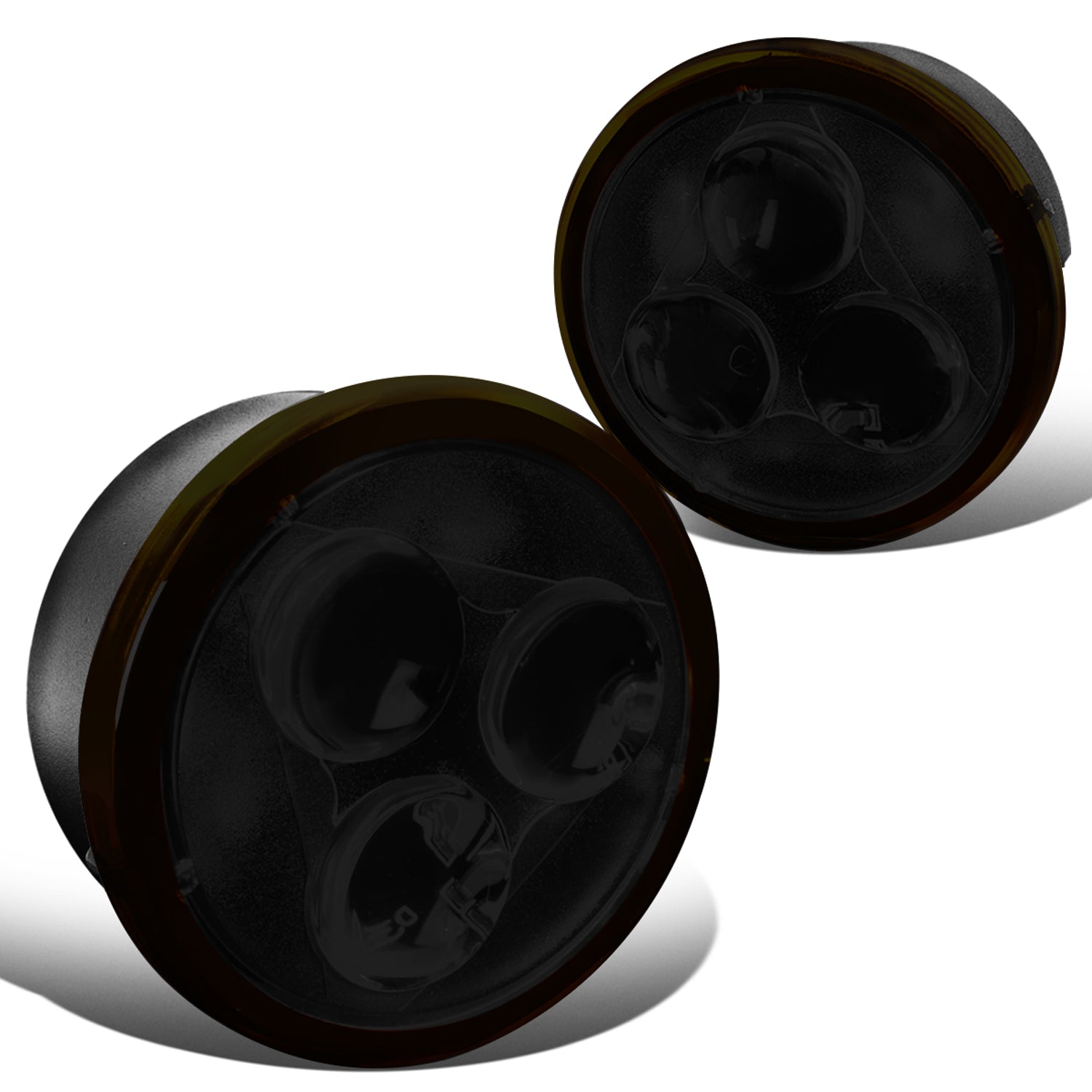D-Motoring - 07-18 Jeep WranglerFog Lights - Front LED Turn Signal Light - Smoked Lens - Plug-n-play - Pair - 1