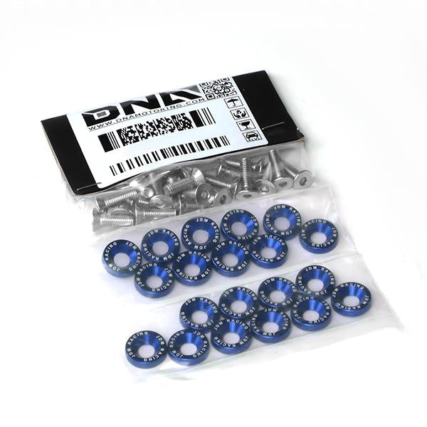 M6X1.0 Fender Washer Dress Up Kits - 20mm - Aluminum - Blue - PT-ZTL-9051-BL - 5