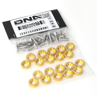 M6X1.0 Fender Washer Dress Up Kits - 20mm - Aluminum - Gold - PT-ZTL-9051-GD - 5