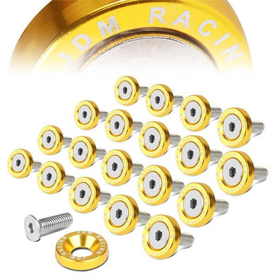 M6X1.0 Fender Washer Dress Up Kits - 20mm - Aluminum - Gold - PT-ZTL-9051-GD - 1