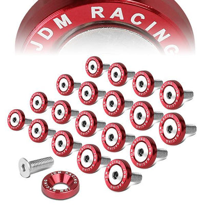 M6X1.0 Fender Washer Dress Up Kits - 20mm - Aluminum - Red - PT-ZTL-9051-RD - 1