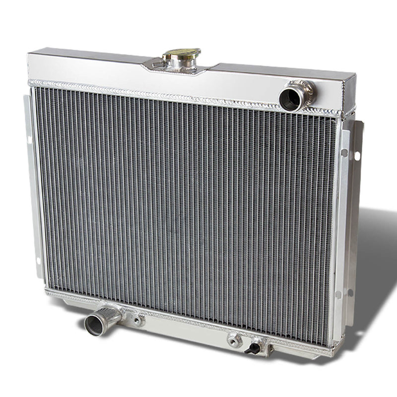 D-Motoring - Radiator - Inlet/Outlet: 1.50 / 1.75 - 3-Row - Aluminum - Ford Mustang/Falcon/Fairlane/Mercury Cougar V8 - 1