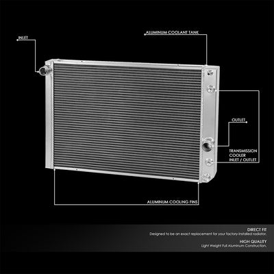 Performance 3-Rows Core Full Aluminum Radiator<br>91-96 Chevy Corvette V8 MT