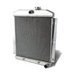 D-Motoring - Radiator - Inlet/Outlet: 1.50 / 1.75 - 3-Row - Aluminum - Chevy C/K Series Pickup L6 - 1