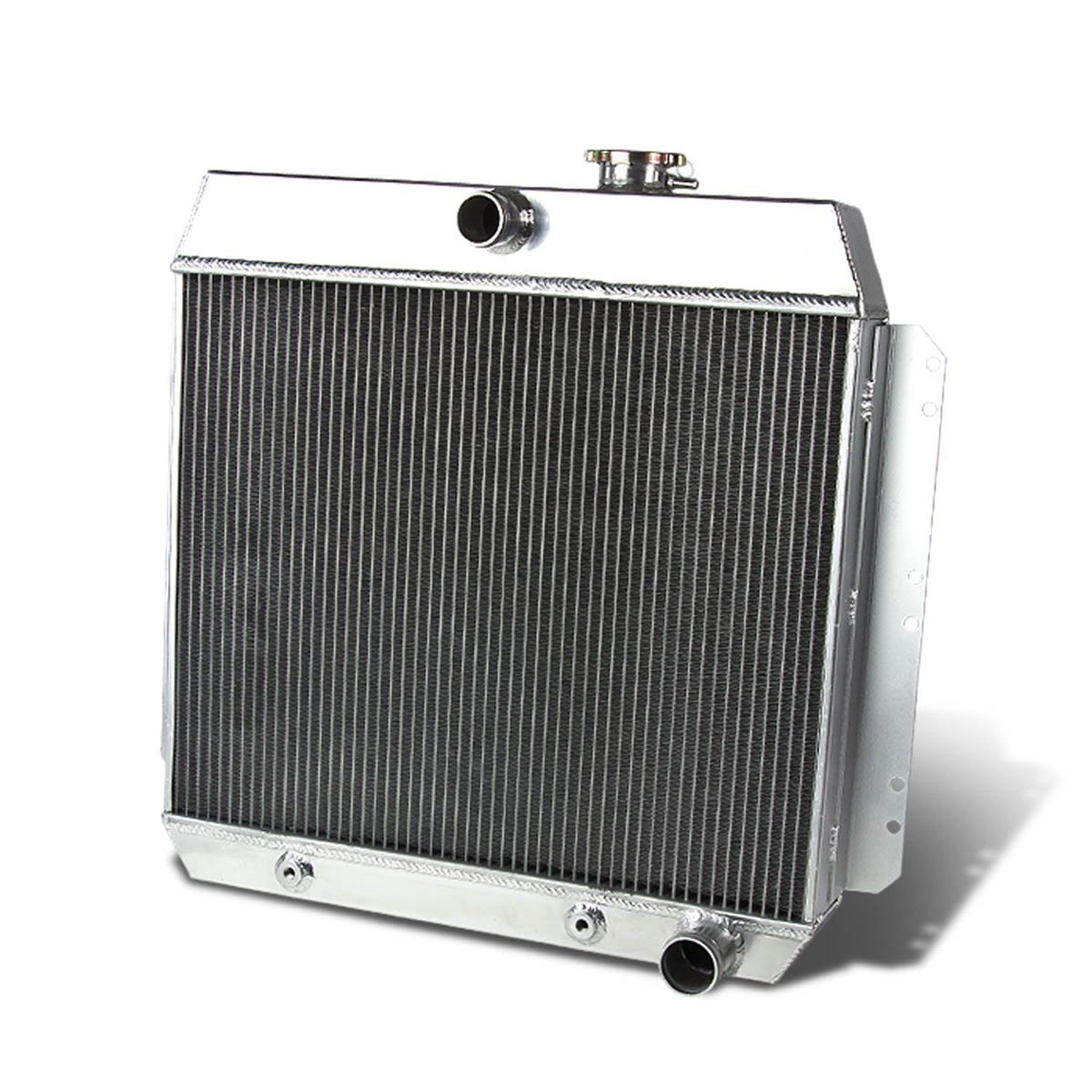 D-Motoring - Radiator - Inlet/Outlet: 1.50 / 1.75 - 3-Row - Aluminum - 60-62 GMC 1000-3000 Truck Pickup L6/V8 - 1