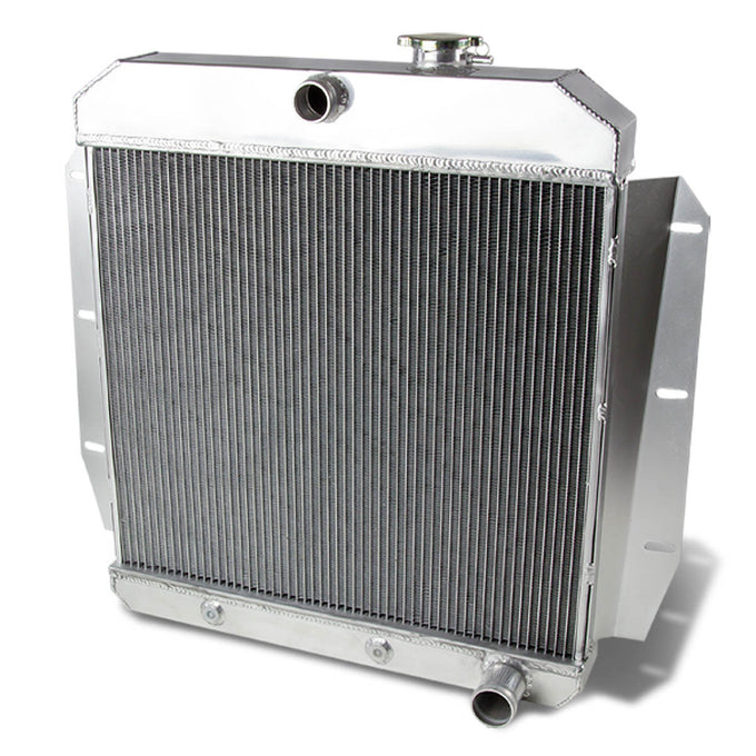 D-Motoring - Radiator - Inlet/Outlet: 1.50 / 1.75 - 3-Row - Aluminum - Chevy/GMC 100/150 Truck Pickup L6/V8 - 1