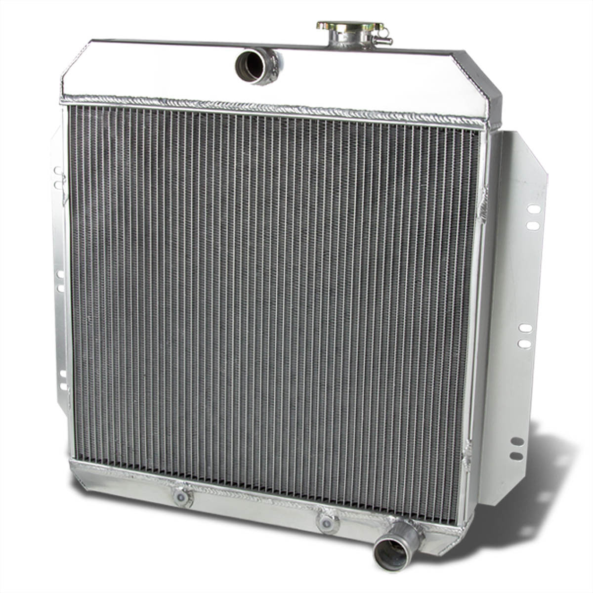 D-Motoring - Radiator - Inlet/Outlet: 1.625 / 1.750 - 3-Row - Aluminum -  Chevy C/K Series C10-C30/K20 Truck Pickup - 1