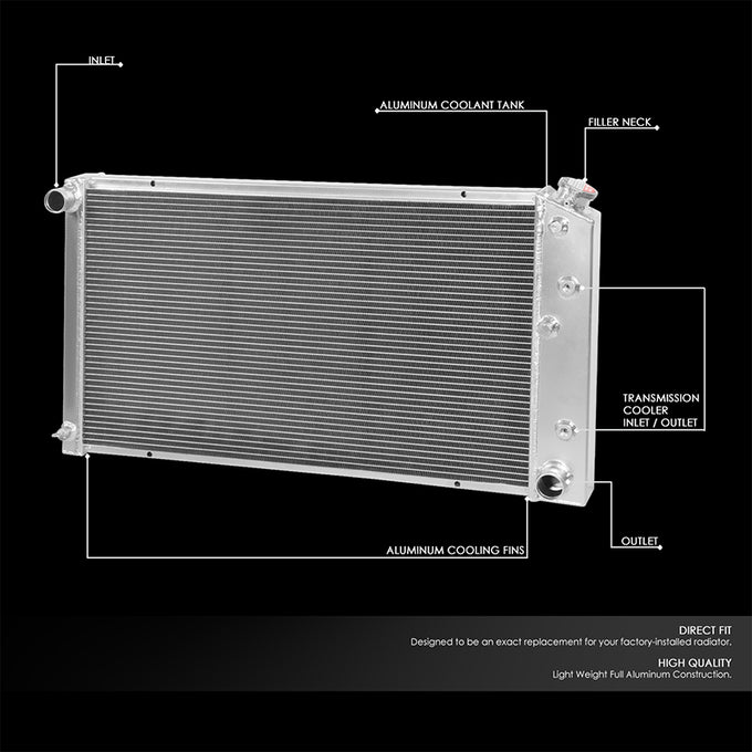 Performance 3-Rows Core Full Aluminum Radiator<br>73-80 Chevy GMC C/K Pickup/Suburban