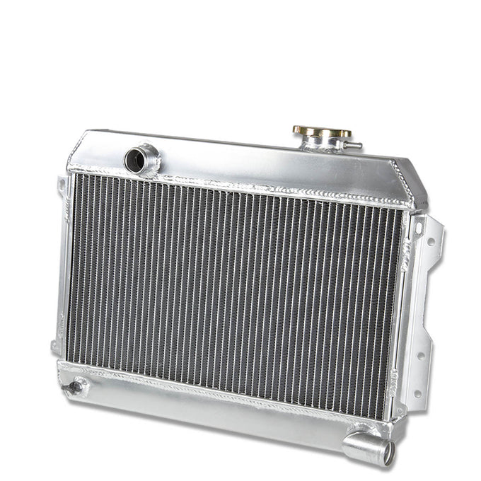 D-Motoring - Radiator - Inlet/Outlet: 1.25 / 1.25 - 2-Row - Aluminum - Nissan / Datsun 510 / 521 Pickup 1.6L - 1