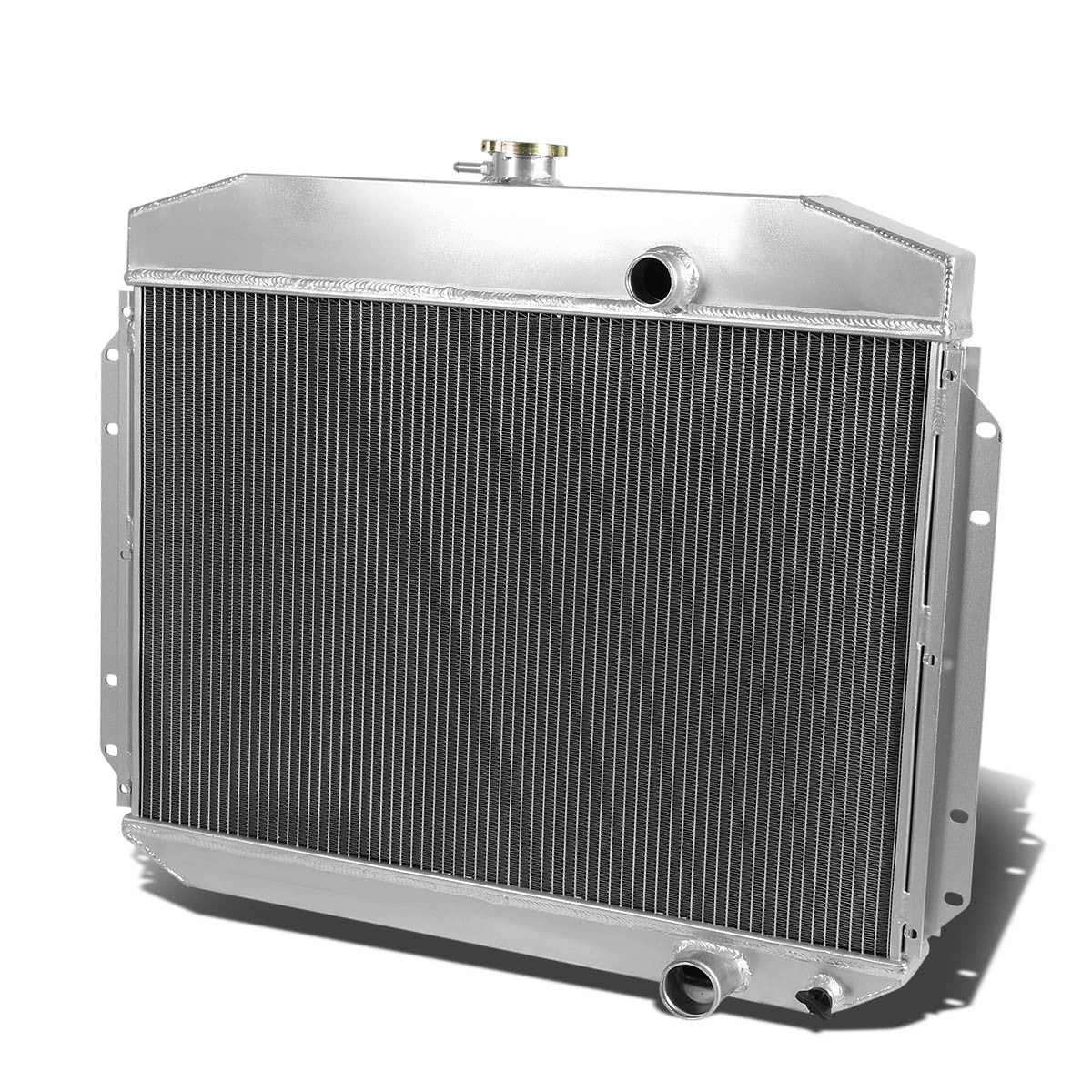 D-Motoring - Radiator - Inlet/Outlet: 1.5 / 1.75 - 3-Row - Aluminum - 61-64 Ford F-Series 6-CYL - 1