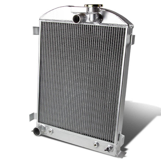 D-Motoring - Radiator - Inlet/Outlet: 1.50 / 1.75 - 3-Row - Aluminum - 1932 Ford Enigine HI-BOY Grill Shell - 1