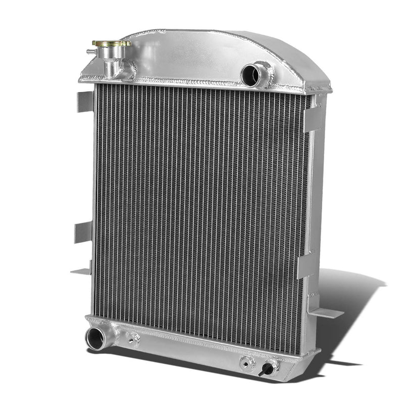 D-Motoring - Radiator - Inlet/Outlet: 1.50 / 1.75 - 2-Row - Aluminum - 24-27 Ford Model T - 1