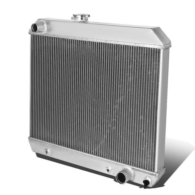 D-Motoring - Radiator - Inlet/Outlet: 1.5 / 1.75 - 3-Row - Aluminum - Pontiac Lemans / GTO / Tempest - 1
