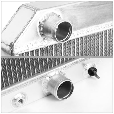 D-Motoring - Radiator - Inlet/Outlet: 1.5 / 1.75 - 3-Row - Aluminum - Pontiac Lemans / GTO / Tempest - 2