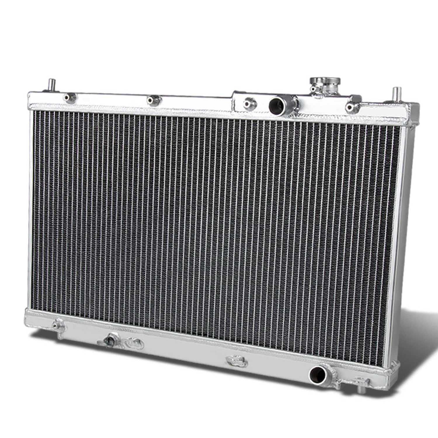 D-Motoring - Radiator - Inlet/Outlet: 1.00 / 1.00 - 2-Row - Aluminum - 01-05 Honda Civic EX/LX EM2 ES1 ES MT - 1