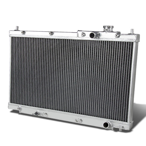 D-Motoring - Radiator - Inlet/Outlet: 1.00 / 1.00 - 2-Row - Aluminum - 01-05 Honda Civic EX/LX EM2 ES1 ES MT - 1