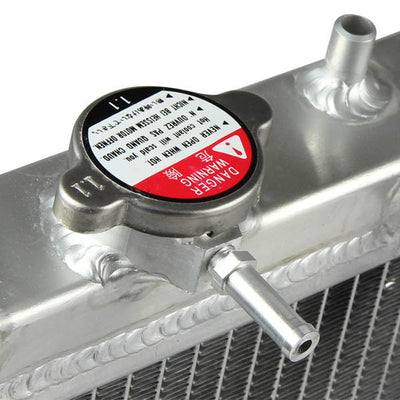 D-Motoring - Radiator - Inlet/Outlet: 1.25 / 1.25 - 2-Row - Aluminum - Honda Civic / 93-97 Del Sol / 94-01 Acura Integra - 6
