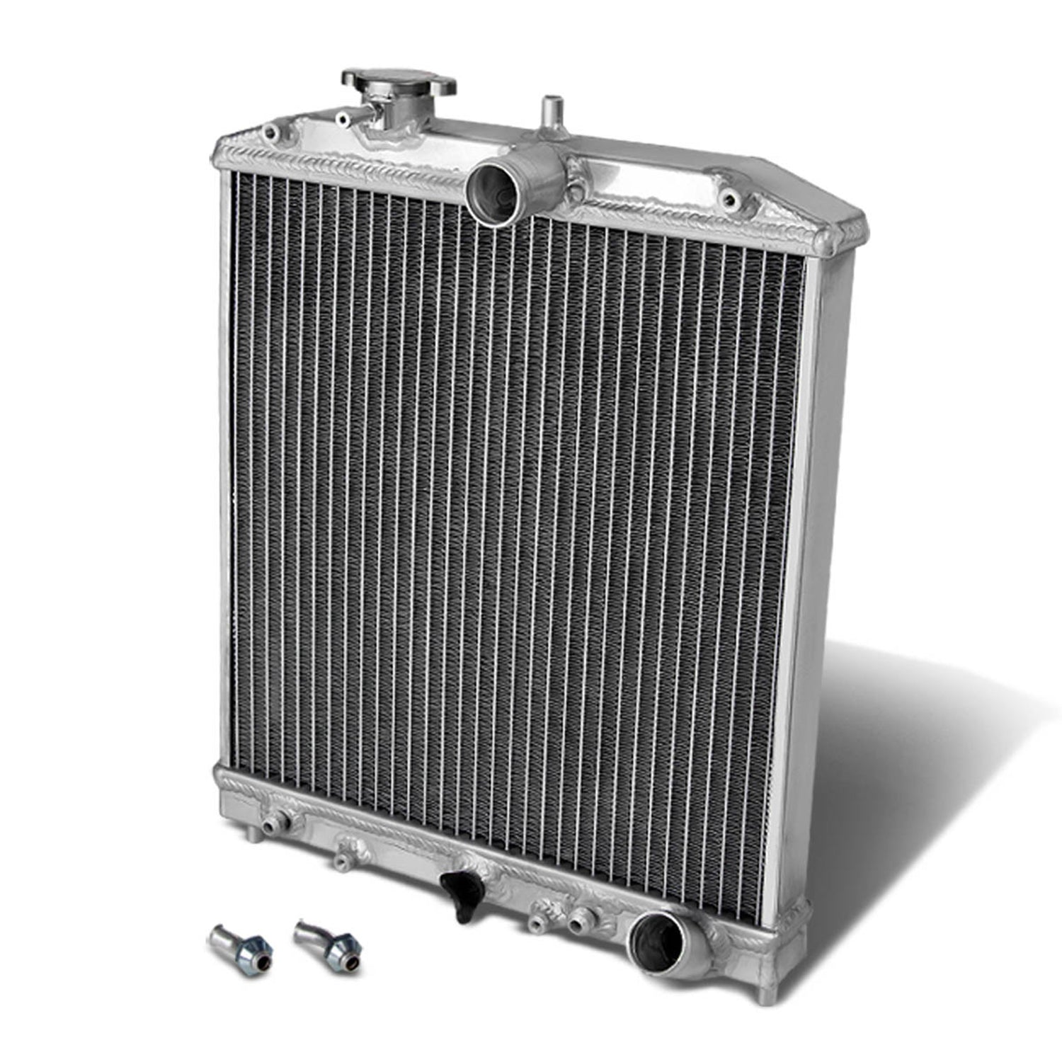 D-Motoring - Radiator - Inlet/Outlet: 1.25 / 1.25 - 2-Row - Aluminum - 92-00 Honda Civic / 93-97 Del Sol / 94-01 Acura Integra - 1